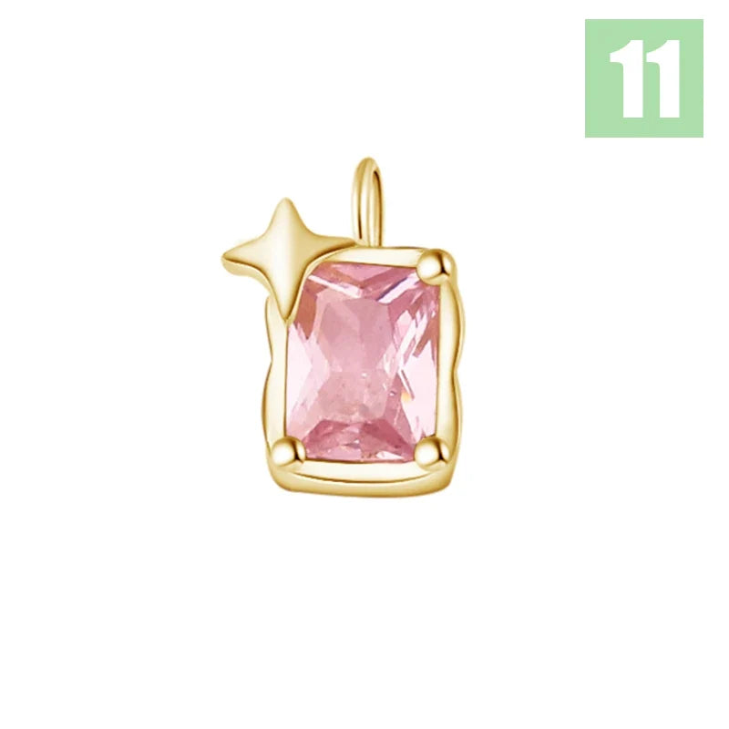 Dije Zirconia de Color en Ocho Tonos