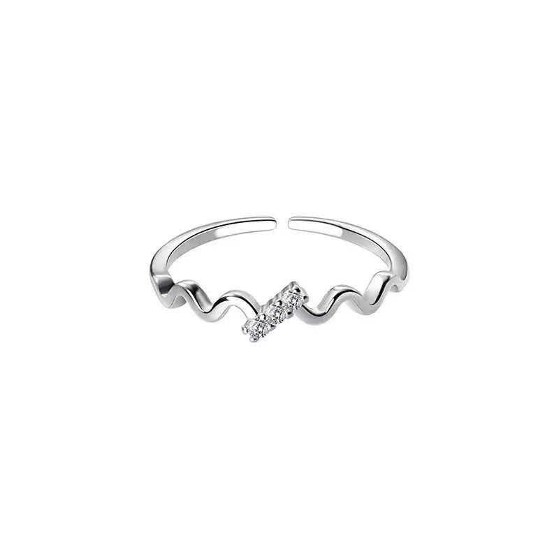 Anillo Curvo con Zirconias