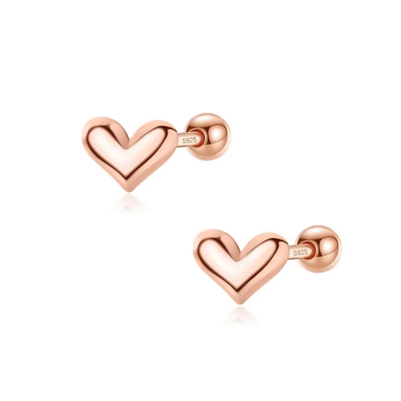 Aretes Corazón de Rosca en Varios Modelos