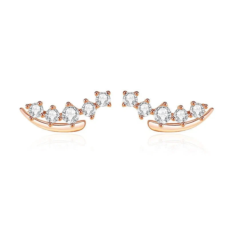 Aretes Cinco Zirconias Redondas