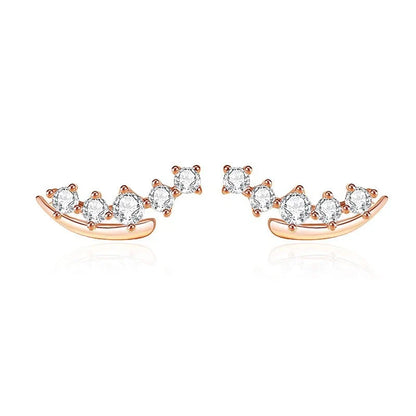 Aretes Cinco Zirconias Redondas