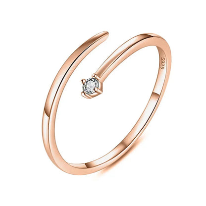 Anillo Línea Brillante Abierto