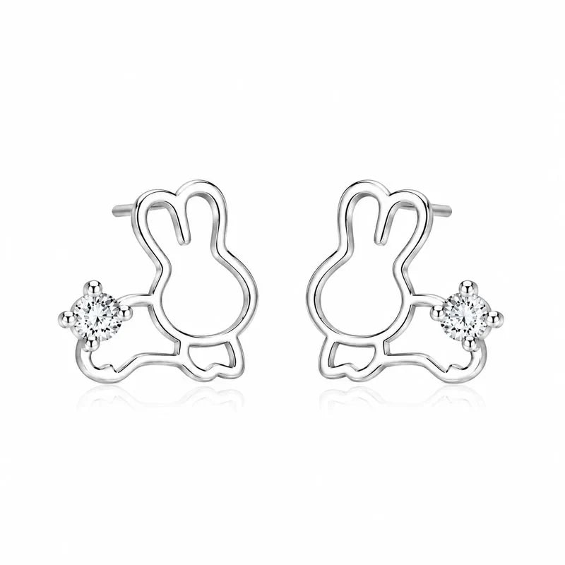 Aretes Conejito con Zirconias