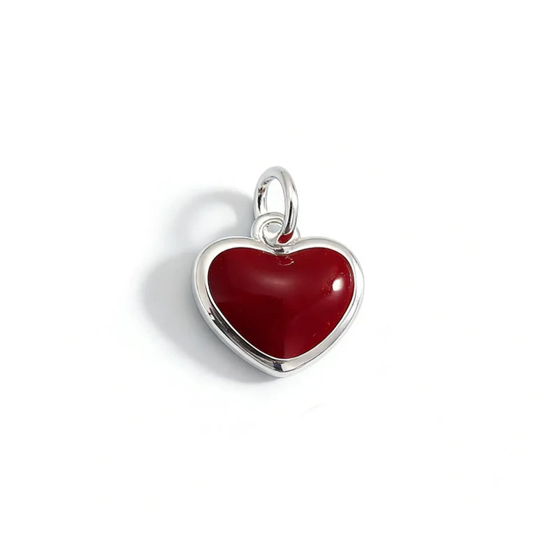 Dije Corazón Rojo Esmaltado