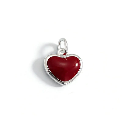Dije Corazón Rojo Esmaltado