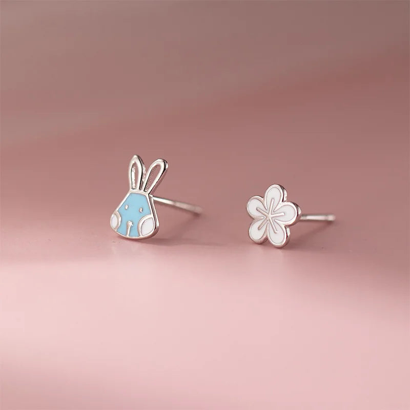 Aretes Conejito y Flor