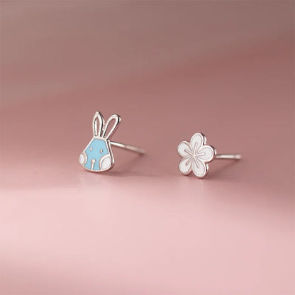 Aretes Conejito y Flor