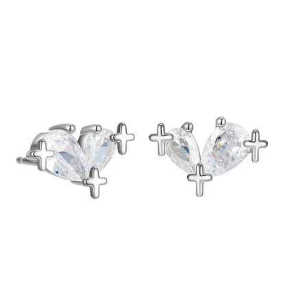 Aretes Estrella y Corazón con Zirconias