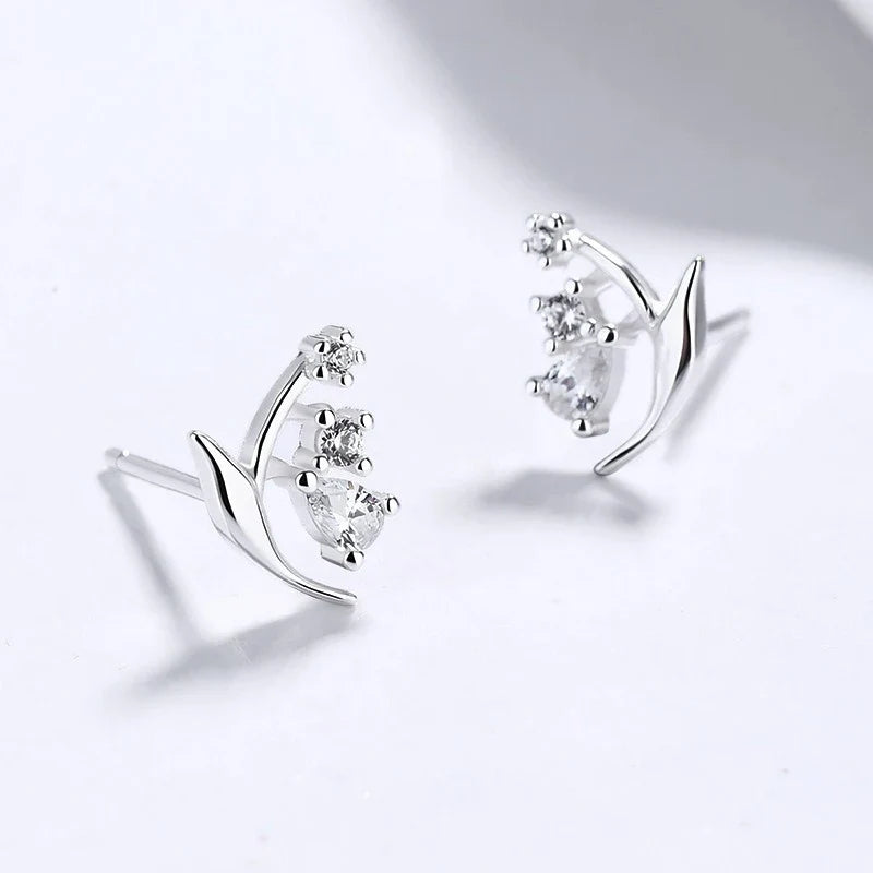 Aretes Lirio de los Valles con Zirconias