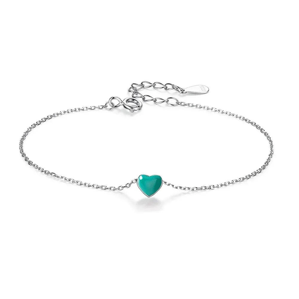 Pulsera Corazón en Rojo, Verde o Rosa