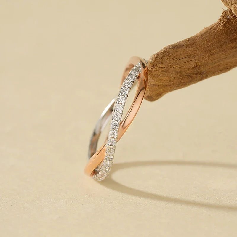 Anillo Doble Vuelta Bicolor