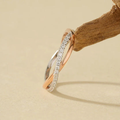 Anillo Doble Vuelta Bicolor