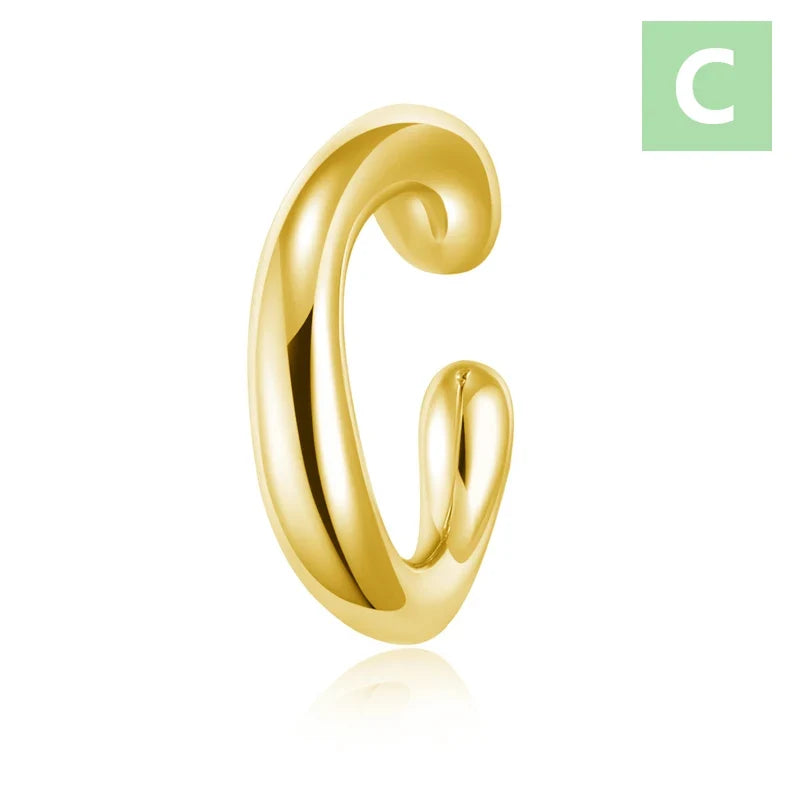 Aretes de Clip Cadena Calada