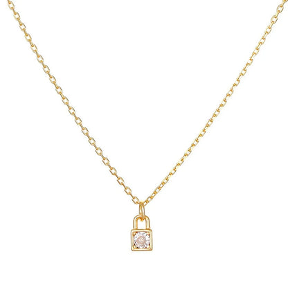 Collar Candado con Zirconias
