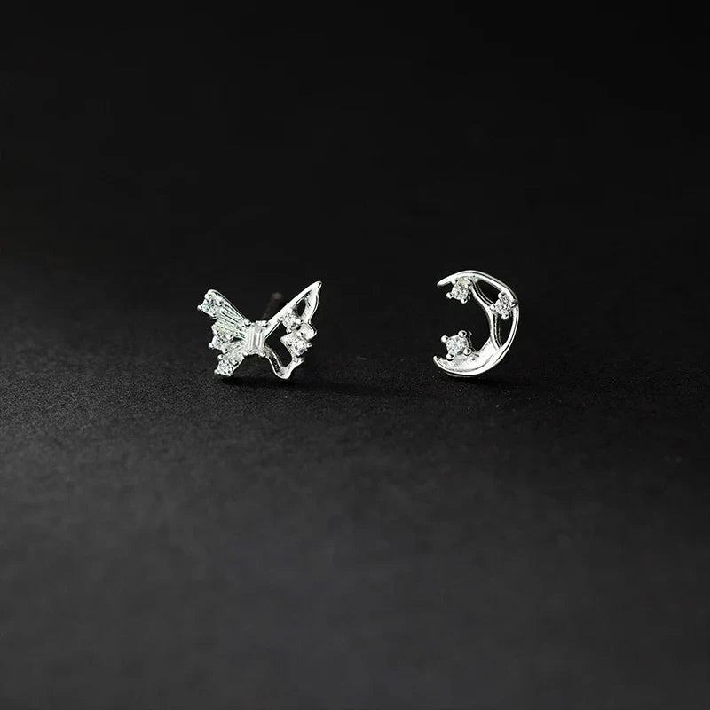 Aretes Mariposa y Luna