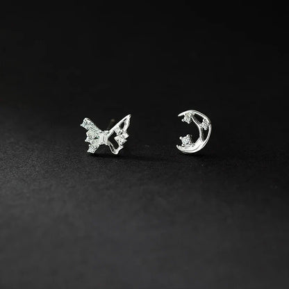 Aretes Mariposa y Luna