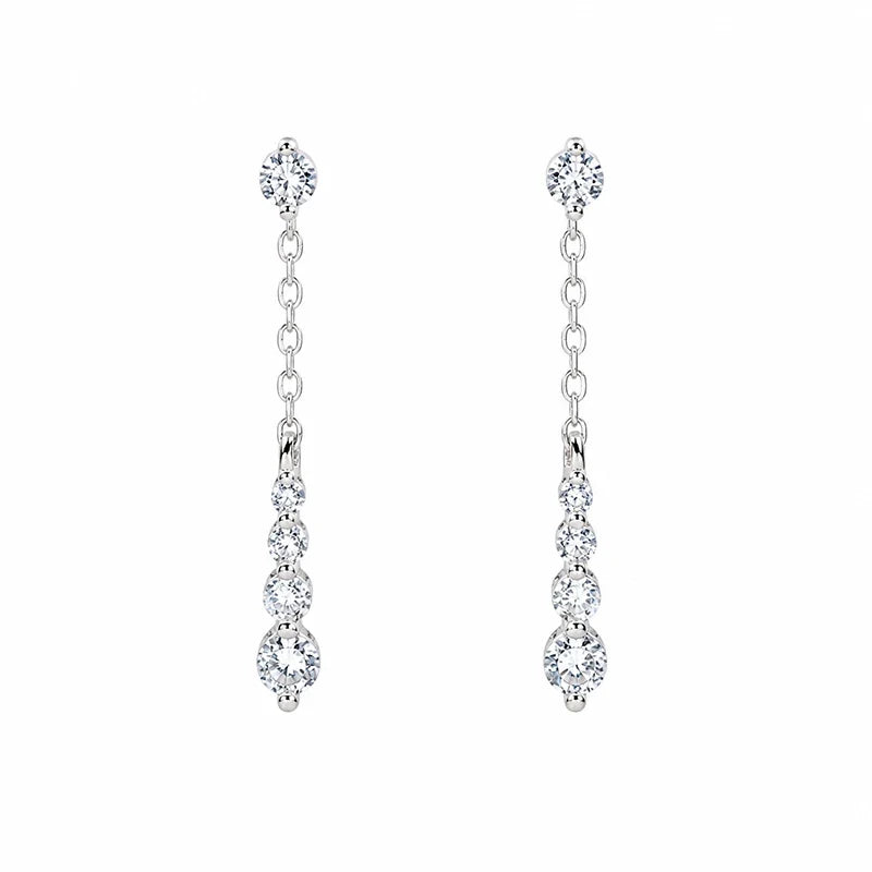 Aretes con Flecos y Zirconias