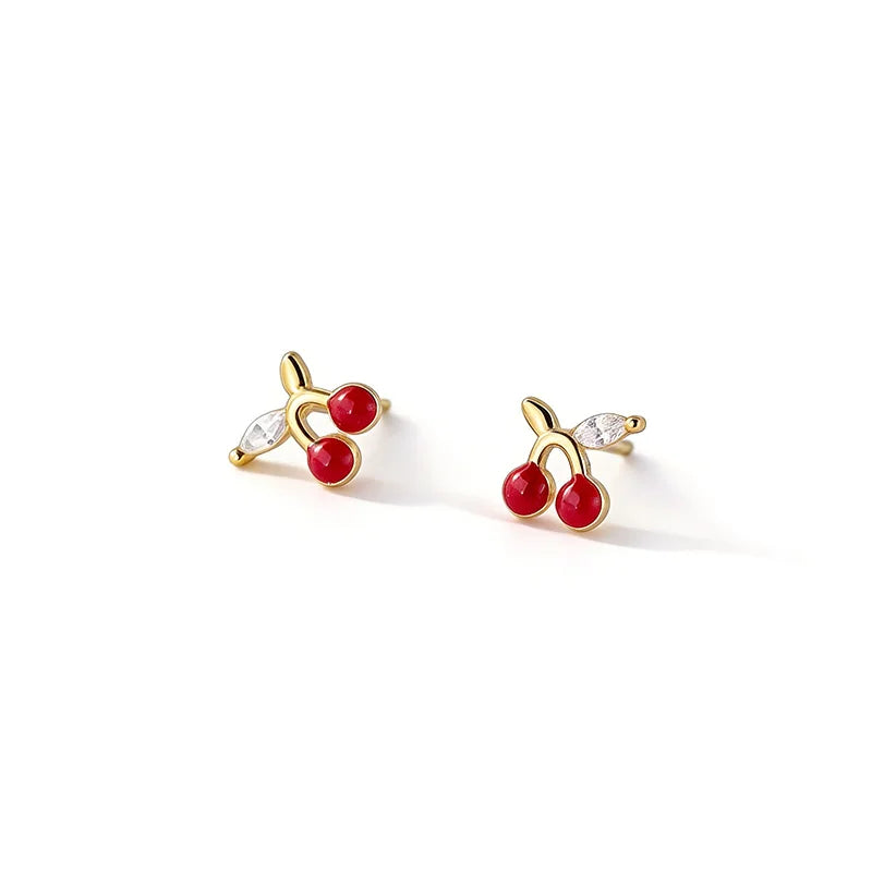 Aretes Cerezas con Zirconias