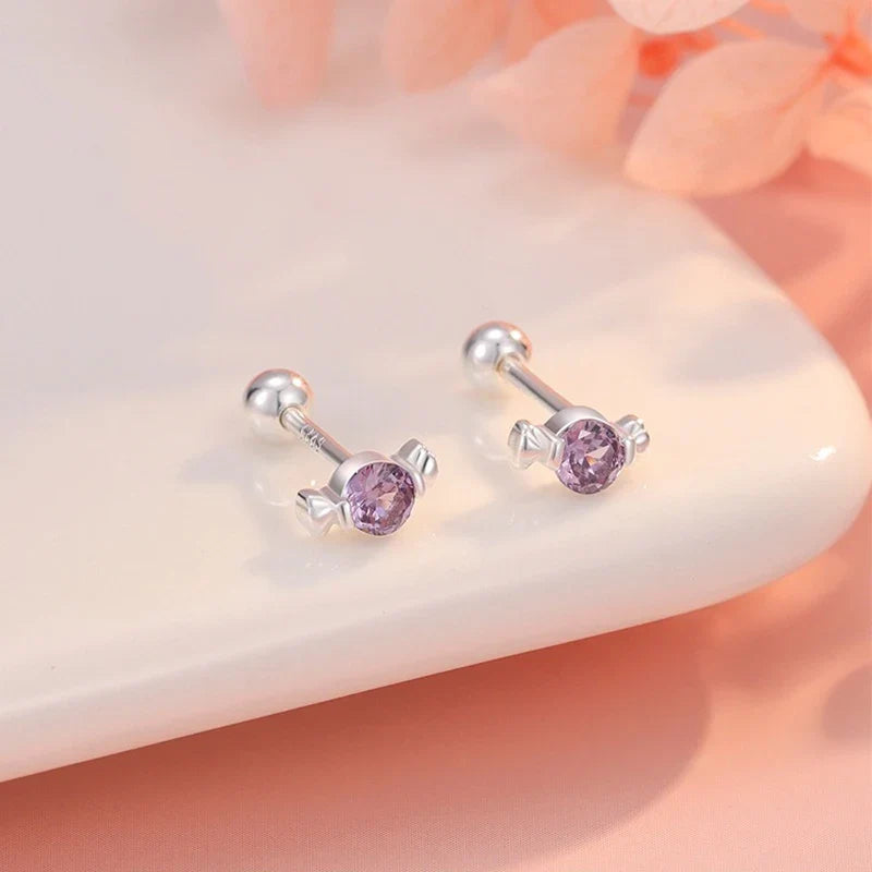 Aretes Caramelo con Zirconias