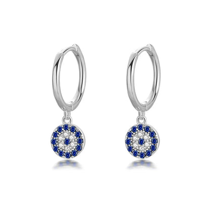 Arracadas Ojo Azul y Blanco