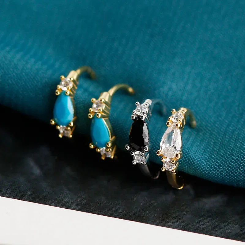 Arracadas con Gota de Zirconia