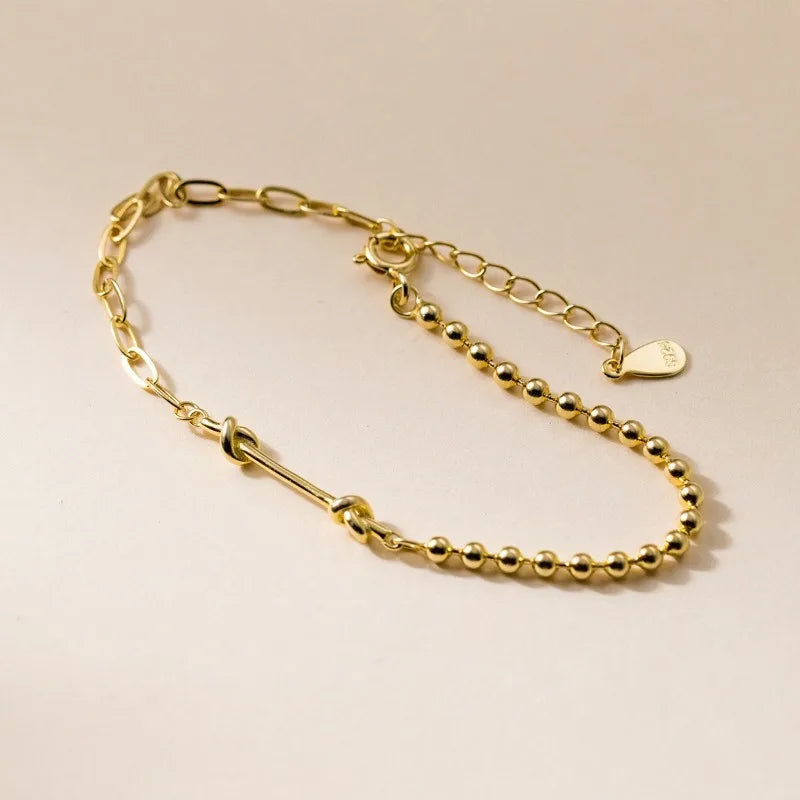 Pulsera de Bolitas Anudadas