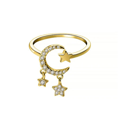 Anillo Luna y Estrella con Zirconias