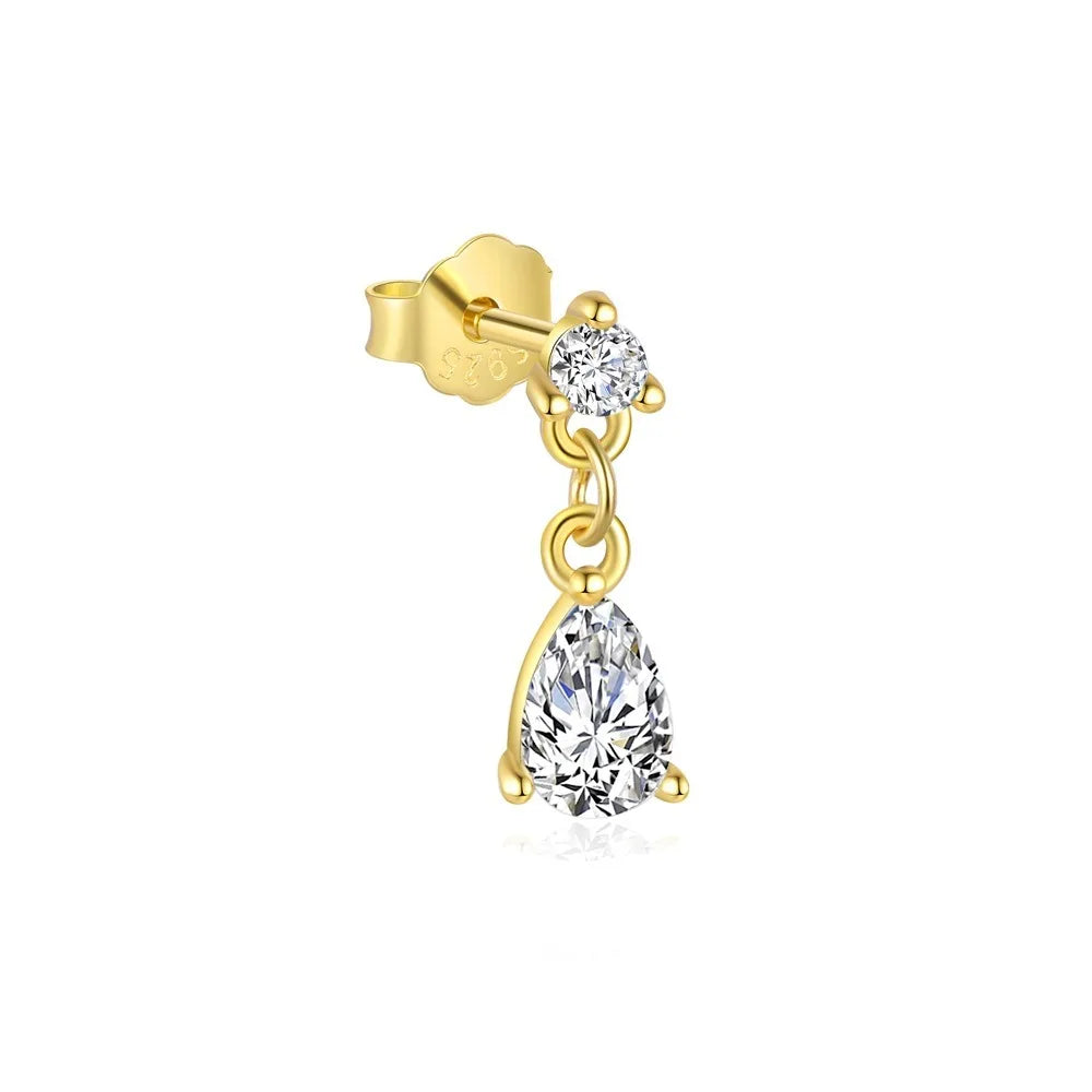 Arete Individual de Borla con Zirconias