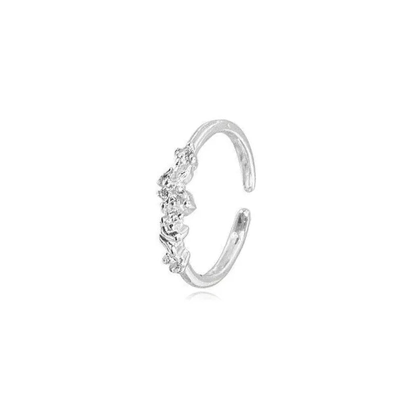 Anillo Abierto con Zirconias en Dos Modelos