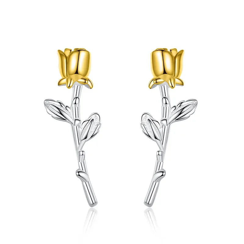 Aretes Flor de Rosa Romántica