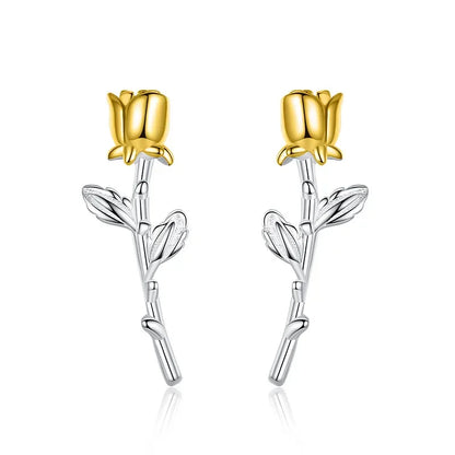 Aretes Flor de Rosa Romántica