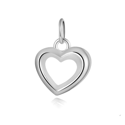 Dije Corazón Calado Blanco o Negro