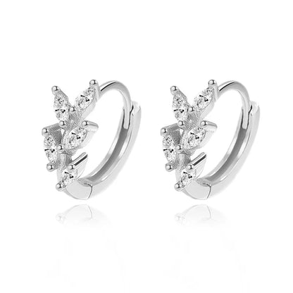 Arracadas Hojas con Zirconias