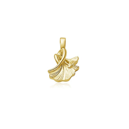 Dije Hoja de Ginkgo Plateada o Dorada