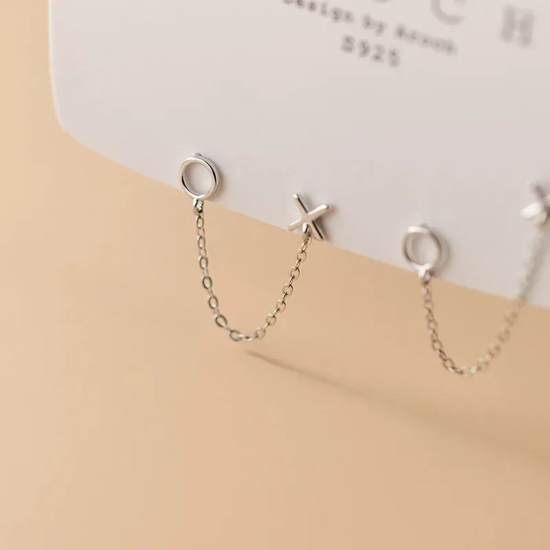 Aretes XO con Cadena