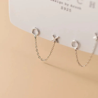 Aretes XO con Cadena