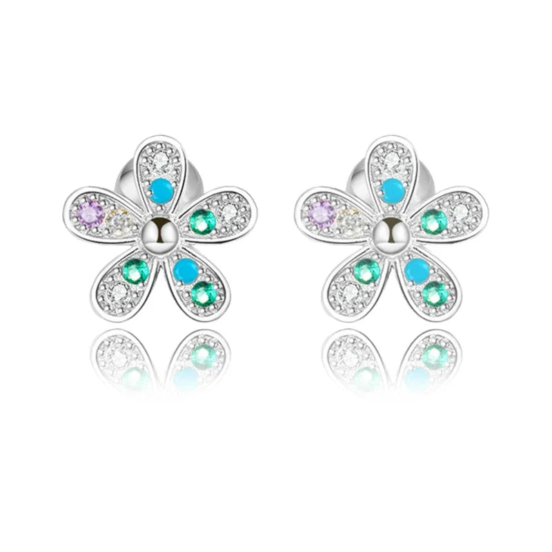 Aretes con Zirconias de Colores