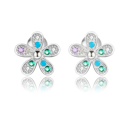Aretes con Zirconias de Colores