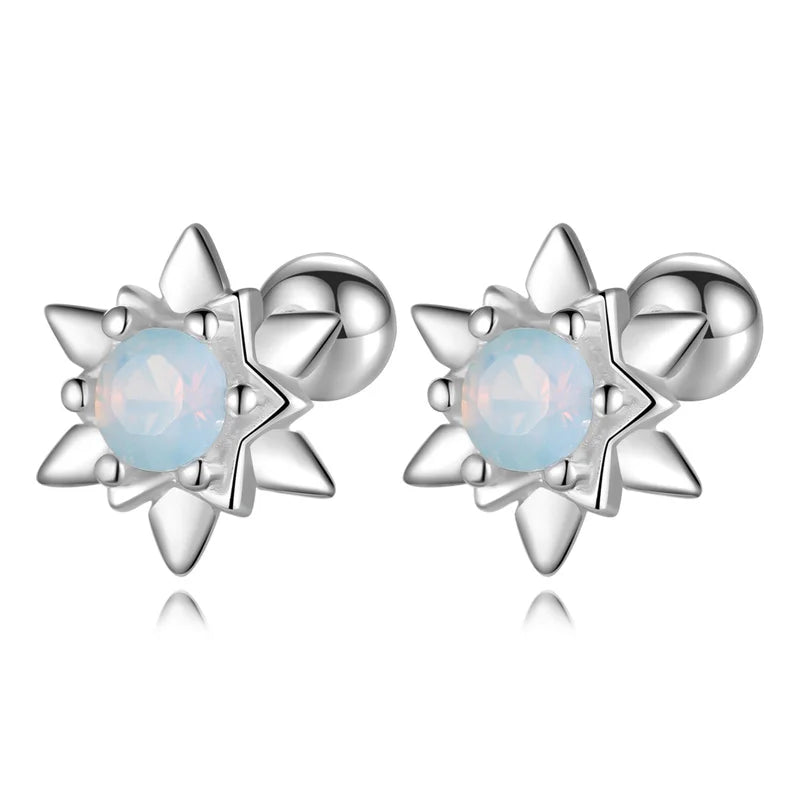 Aretes Estrella con Zirconia de Color