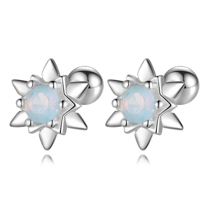 Aretes Estrella con Zirconia de Color