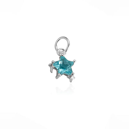 Dije Estrella de Zirconia Blanca, Azul o Rosa