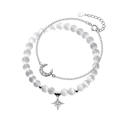 Pulsera Luna y Estrella con Ópalo