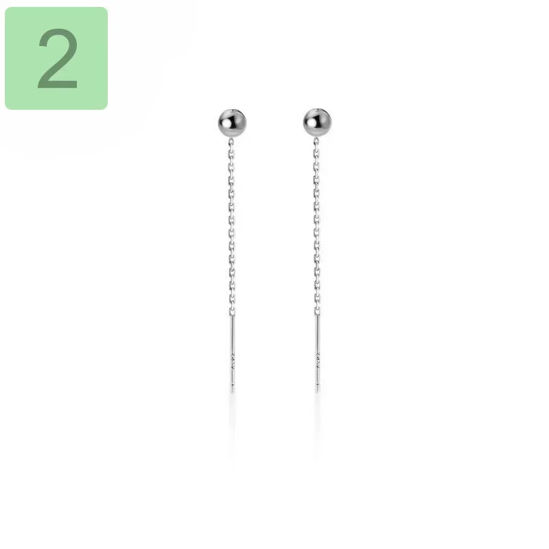 Aretes Barra Larga con Bolitas