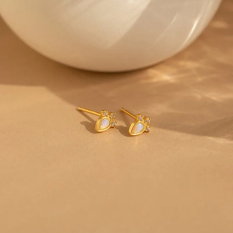 Aretes Zanahoria con Ópalo