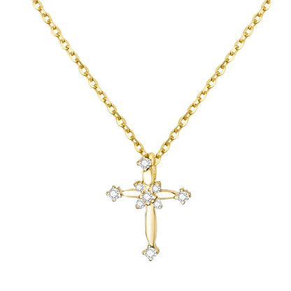Collar Cruz Elegante con Zirconias