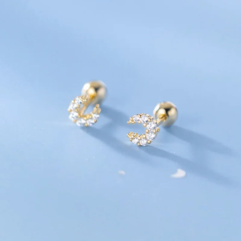 Aretes Luna Brillante