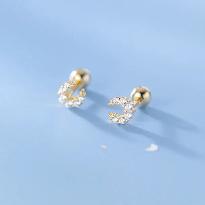 Aretes Luna Brillante
