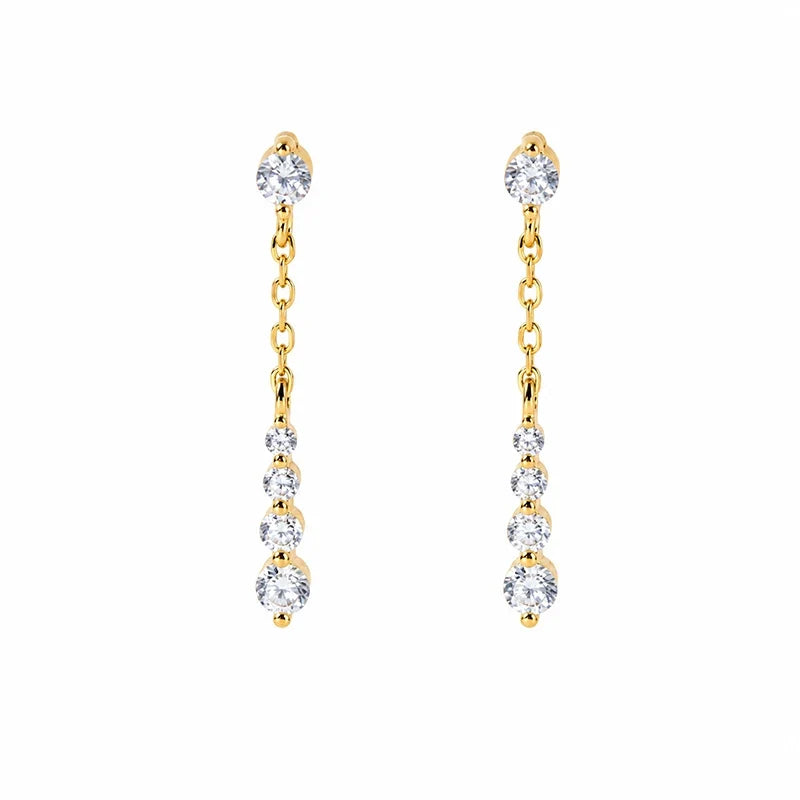 Aretes con Flecos y Zirconias
