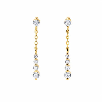 Aretes con Flecos y Zirconias
