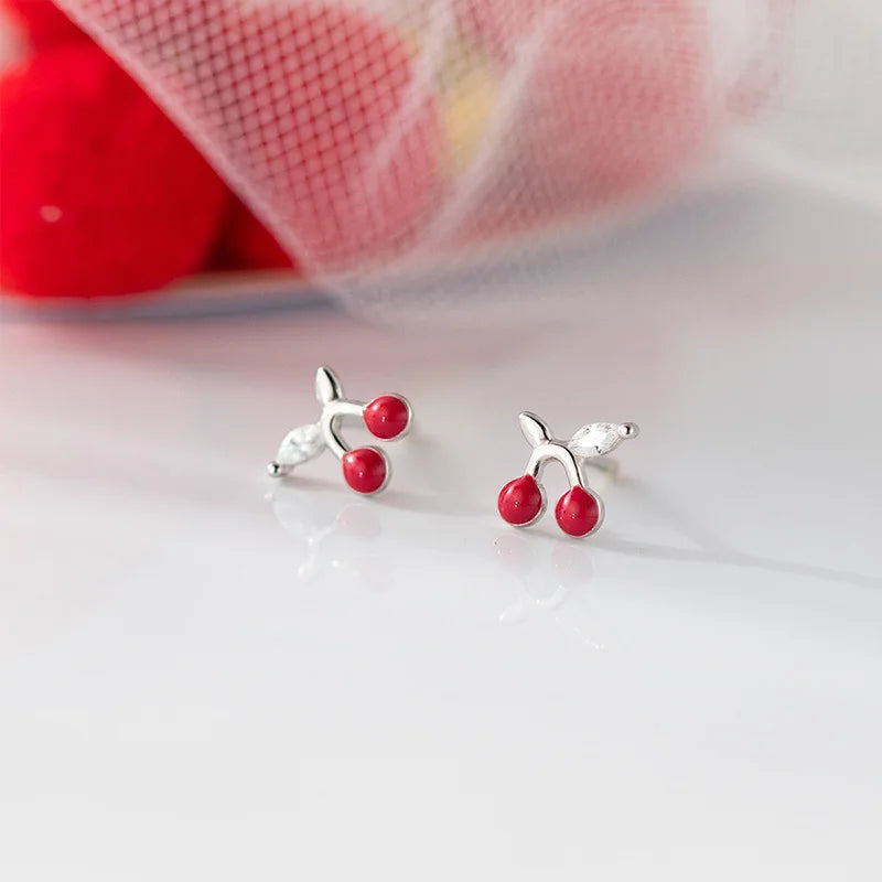 Aretes Cerezas con Zirconias